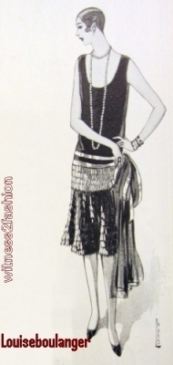 An evening dress with skirt covered with spangles, by Louiseboulanger, 1926