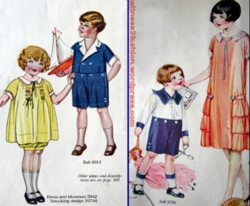 Two Butterick Patterns for Boys, 1925