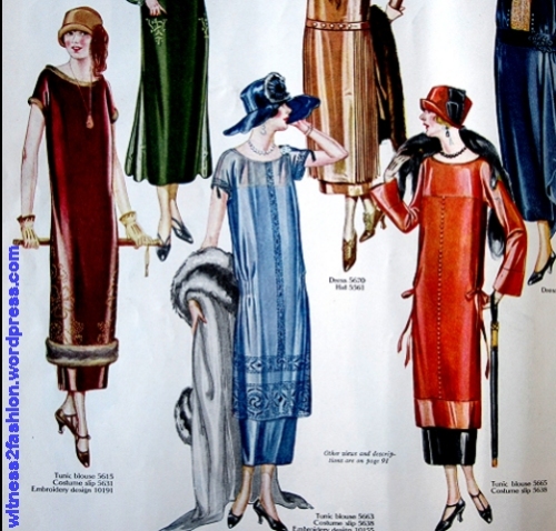 Vestidos de mujer, diciembre de 1924, de la revista Delineator de Butterick.