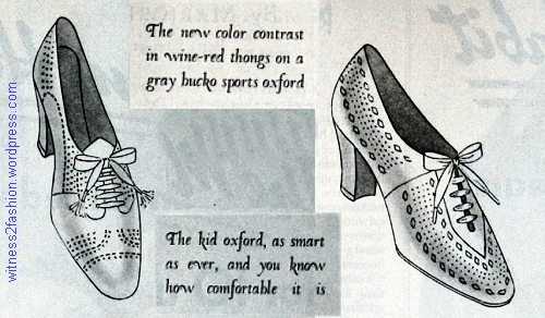 Oxford Style Shoes for Spring, 1936.