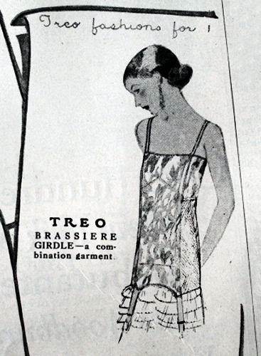 Treo "Brassiere Girdle combination garment" ad from Delineator, May 1925.
