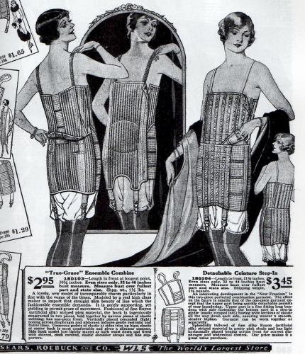 Corsets from Sears catalog, 1925-26. From Everyday Fashions of the 1920s by Stella Blum. Please do not copy this image.