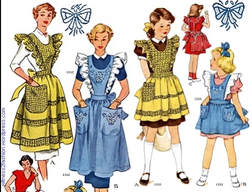 McCall patterns #1532 (Mom) and #1533 (Daughter). May, 1950.