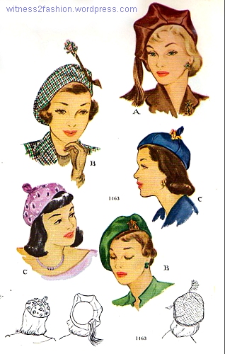 McCall hat pattern #1463, Store catalog, May, 1950.