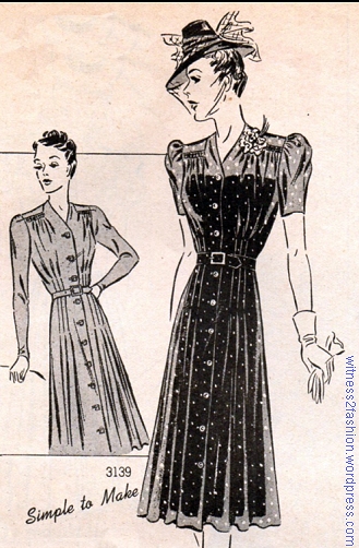 Simplicity pattern No. 3139, August 1939.