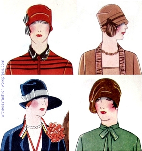 Four hats from Delineator, September 1926.