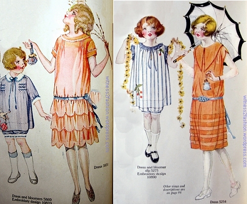 Girl's dress 1925; Girls' dress patterns for June, 1924. Delineator.
