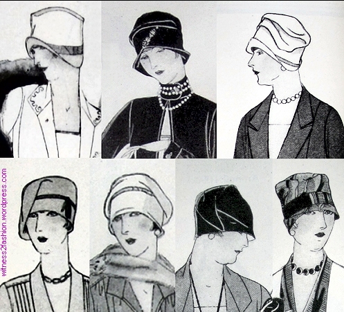 A selection of hats from September. 1926. Delineator magazine.