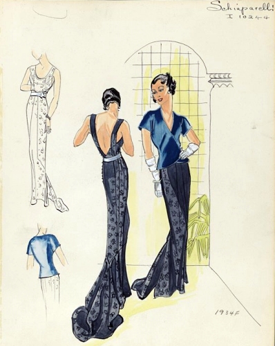 From the Henri Bendel Collection online; Schiaparelli, 1934.