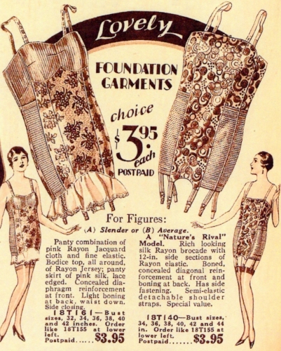 Fall 1929 Sears catalog, p. 223. (Look at that deco fabric!)
