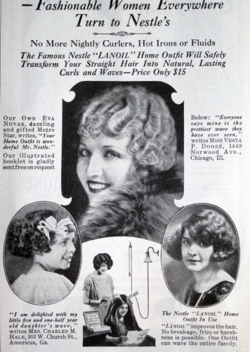 Nestle Home Permanent ad, Delineator, July 1924.