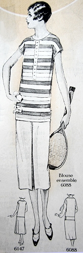 Dressed fpr tennis, July 1925. Delineator.