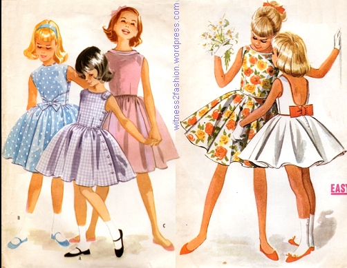 Early sixties' dresses for girls 1960s sixties