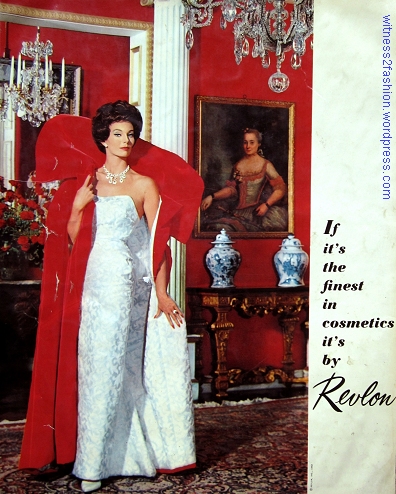 Ad for Revlon lipstick, Elegance magazine, 1962-63 issue.