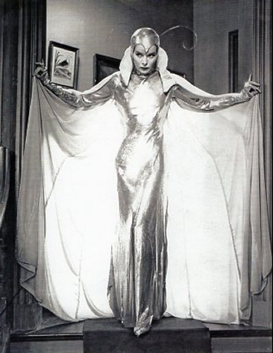 Katharine Hepburn in Christopher Strong, wearing a Moth Costume by Howard Greer. From Creating the Illusion.