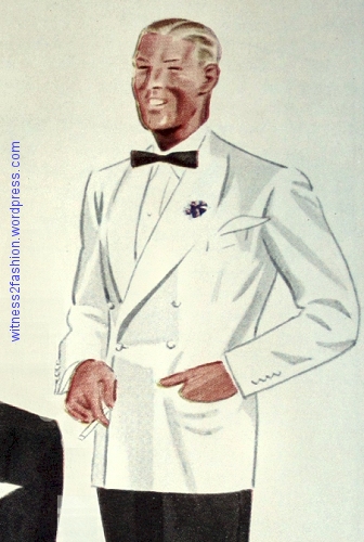 White double breasted dinner jacket, Esquire Aug. 1934.