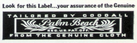 Palm Beach label, July 1934 ad.