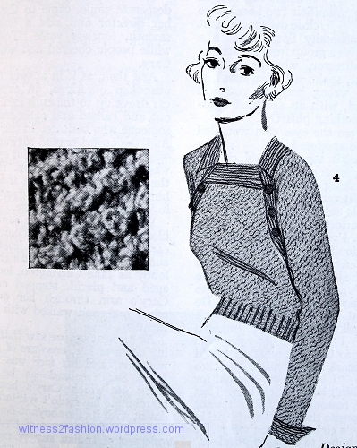 Raglan-sleeved sweater to knit, Ladies Home Journal, Aug. 1934, p. 37.