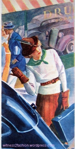 Woman in white sweater, Woman's Home Companion story illustration, April 1936.