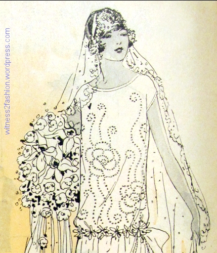 Wedding pattern 6227, Butterick, October 1925.