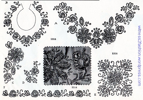 More beading patterns for blouses, dresses and suits. McCall pattern 1314.