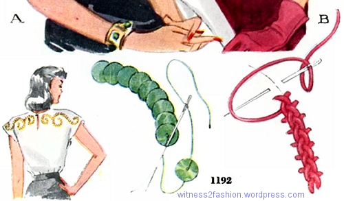 How to stitch sequins or do a decorative embroidery stitch. McCall 1192.