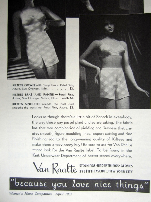 vintage advertisements ads for womens underwear lingerie 1930s thirties