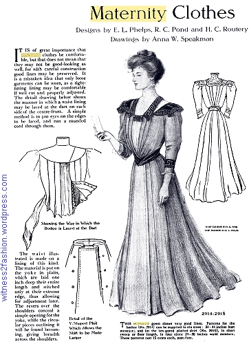 maternity clothes fashions 1907 1910s