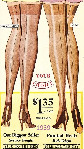Seamed Tights with a Line Up the Back for that 1950s look - What